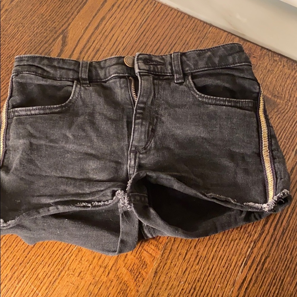 Black jean shorts